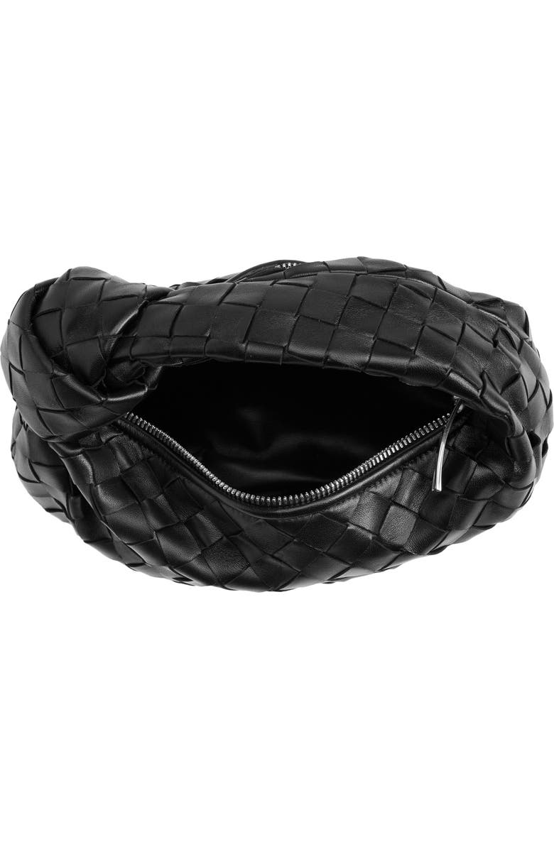 Bottega Veneta Mini Jodie Leather Hobo, Alternate, color, Black/ Gold