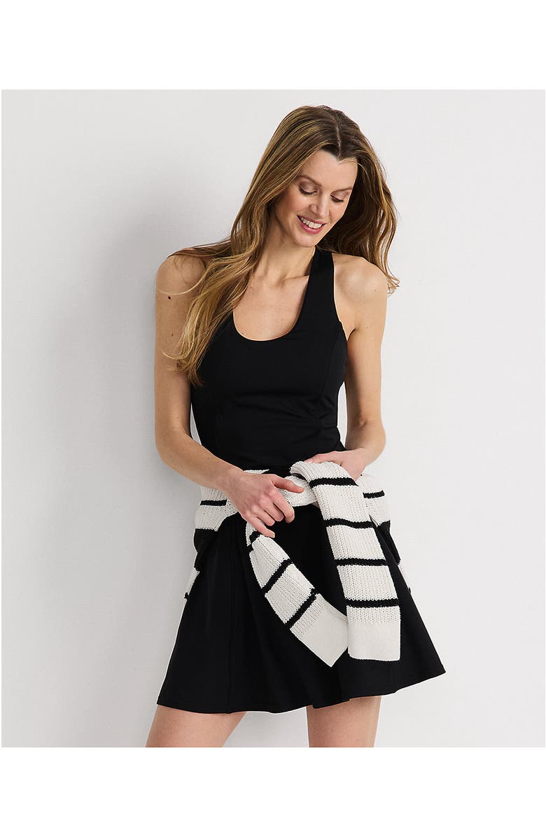 Lands' End Active High Impact Skater Skirt Dress, Alternate, color, 