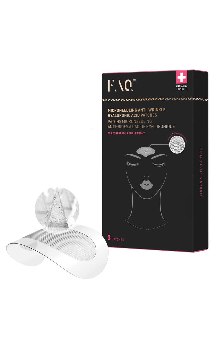 FOREO FAQ Microneedling Anti-Wrinkle Hyaluronic Acid Patches for Forehead, Main, color,