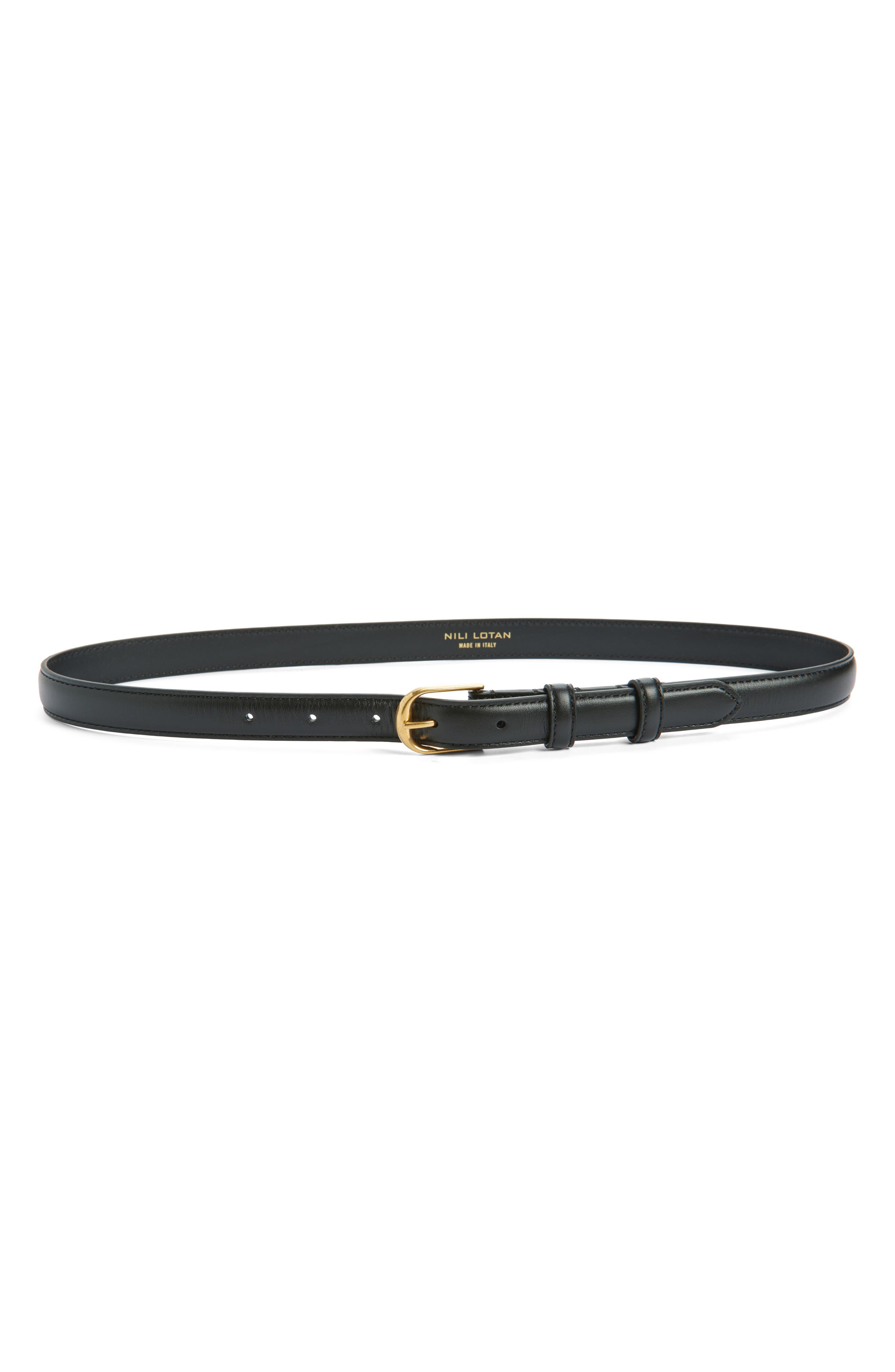 selected BLACK W/ SHINY BRASS BUCKLE