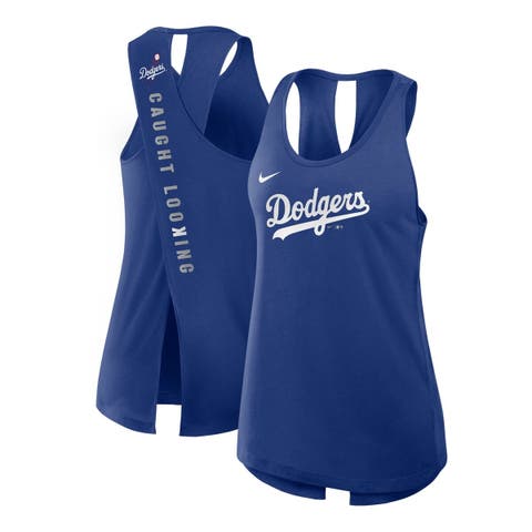Women's Nike Royal Los Angeles Dodgers Crisscross Performance Tank Top