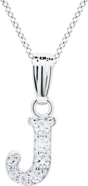 Mignonette White Topaz Pavé Initial Pendant Necklace