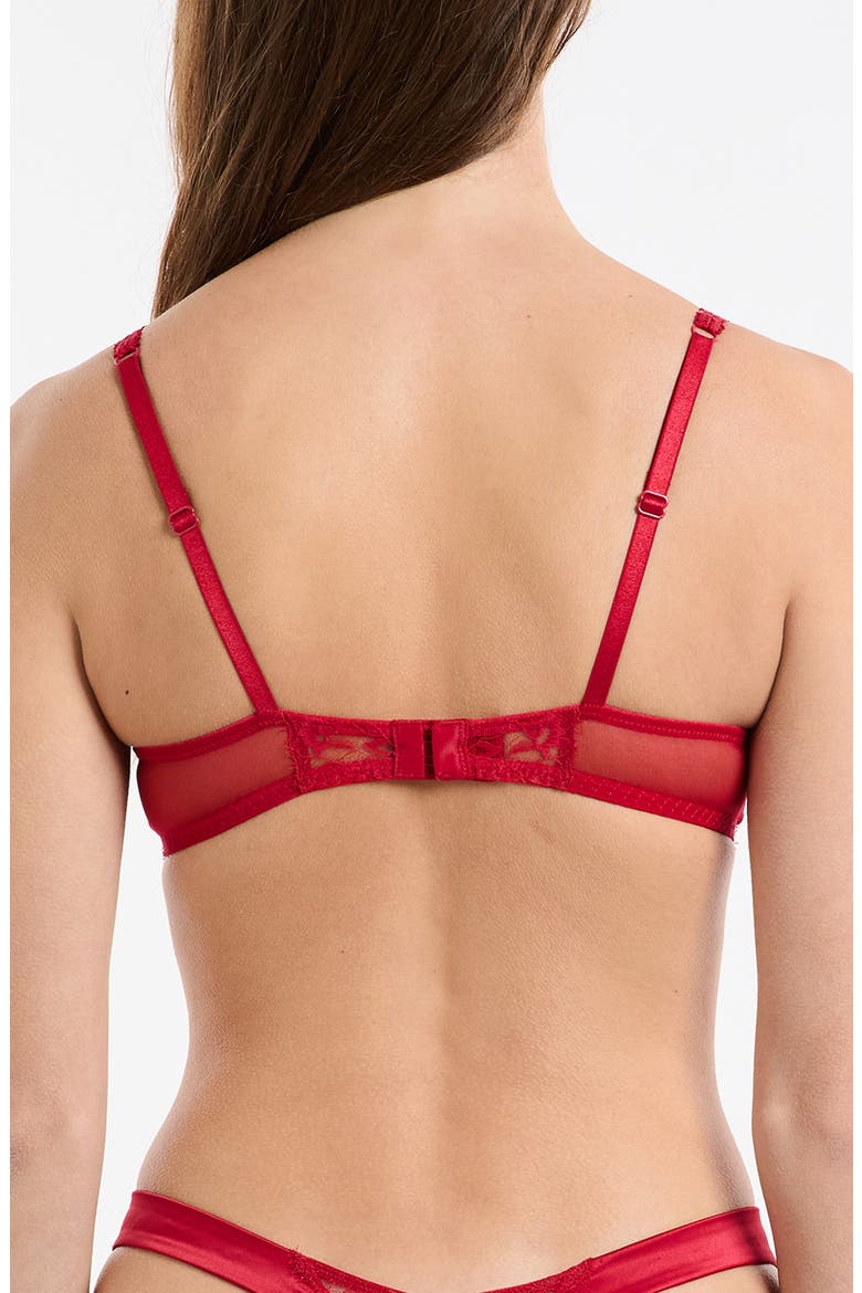 Mascarade Push-Up Balconette Bra, Alternate, color, RED