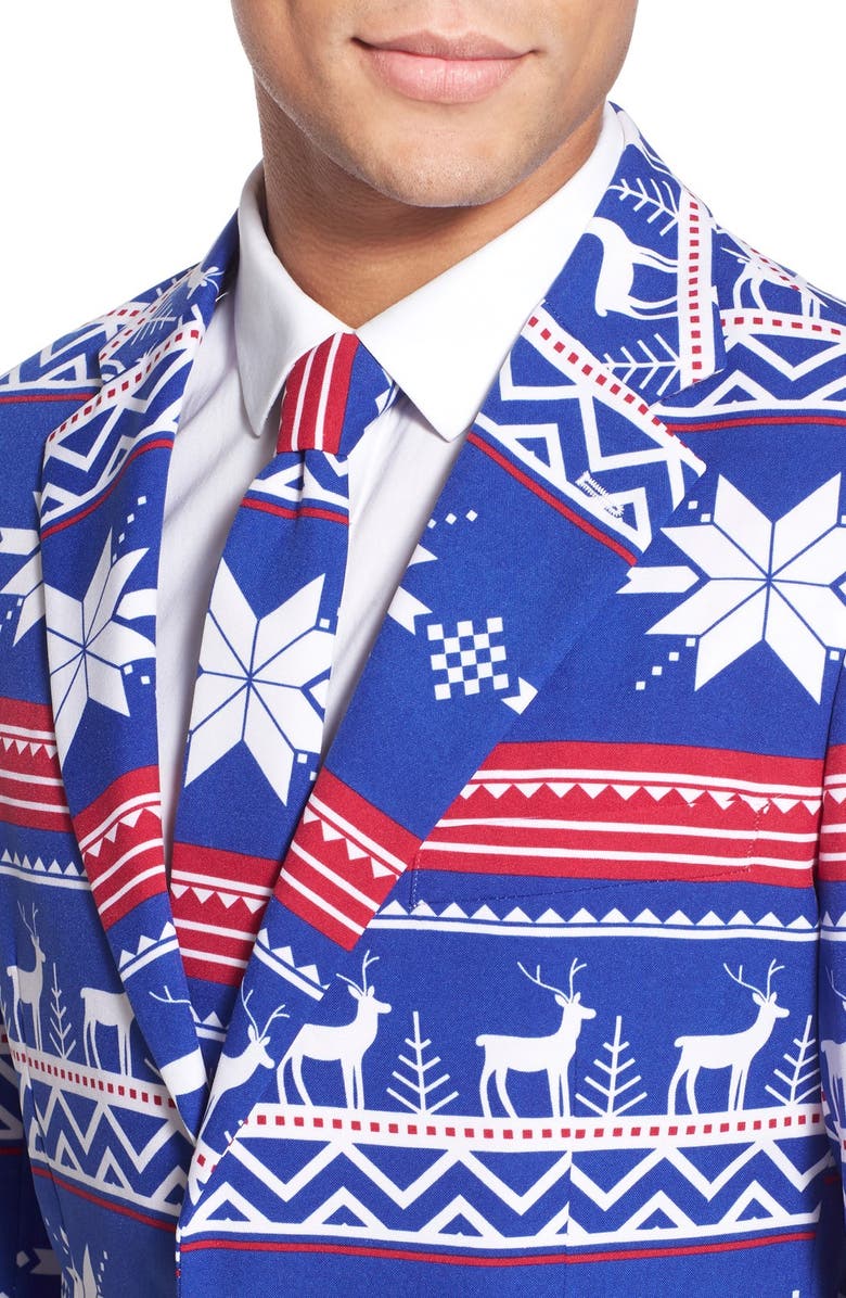 OppoSuits 'Rudolph' Holiday Suit & Tie, Alternate, color,