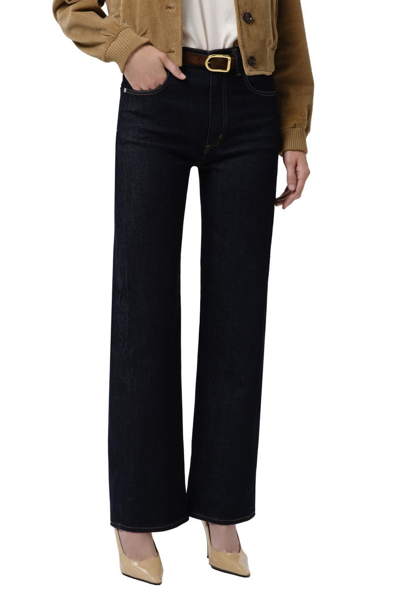 Annina High Waist Straight Leg Jeans, Main, color, INKY RINSE DARK INDIGO