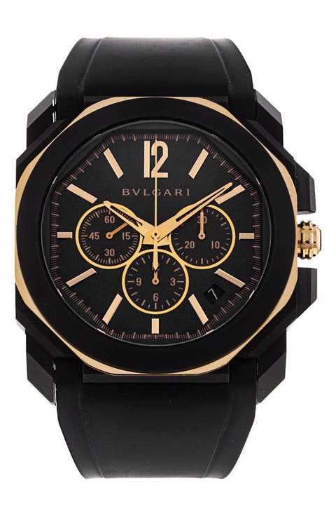 Bvlgari Preowned 2021 Octo L'originale 103075 Automatic Rubber Strap Watch, 41mm