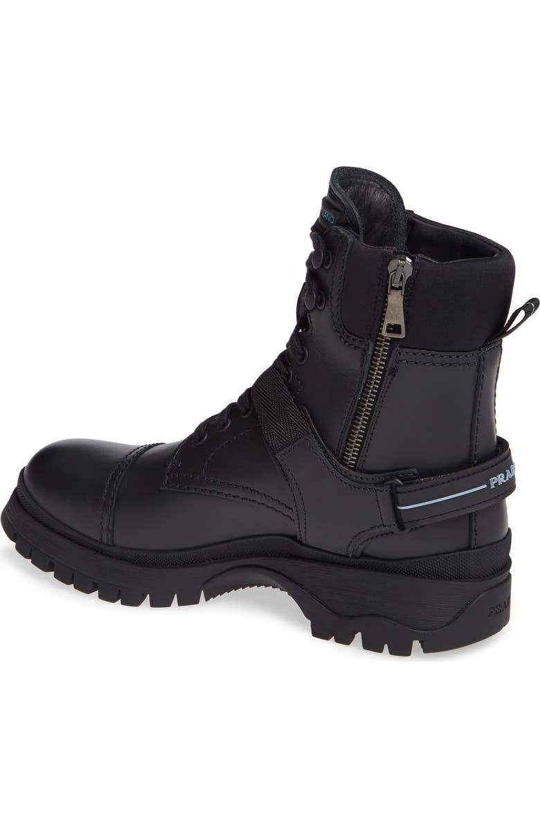 Prada Clip Harness Rain Boot, Alternate, color,