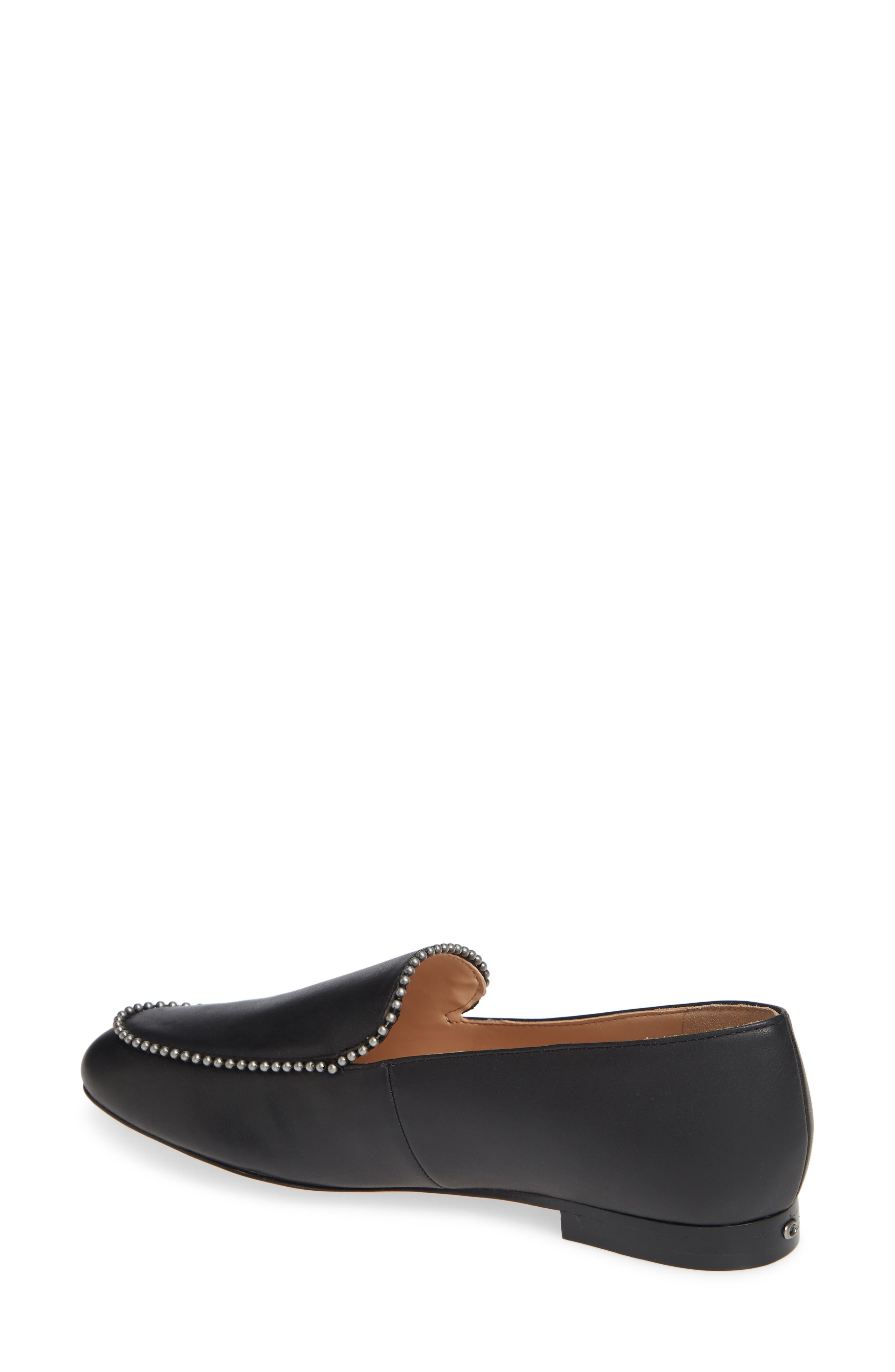 Harper Ball Chain Loafer, Alternate, color, BLACK LEATHER