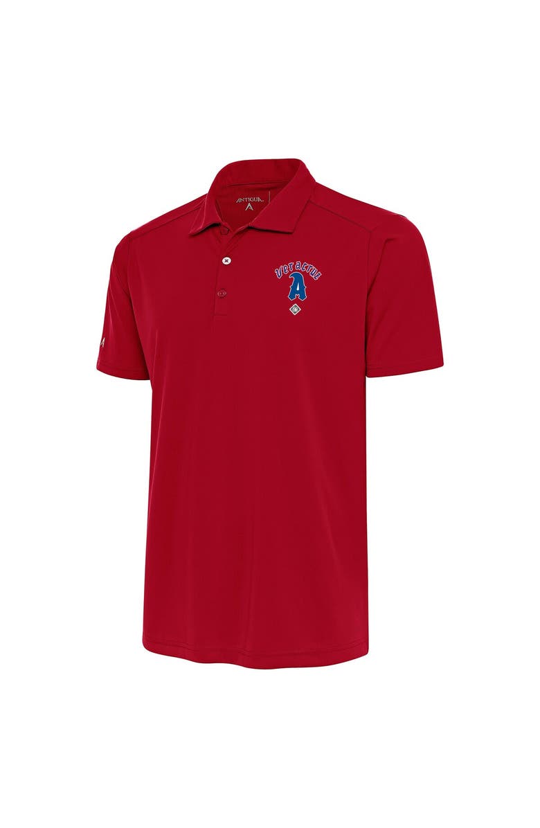 ANTIGUA Men's Antigua Red Azules de Veracruz Tribute Polo, Main, color, 