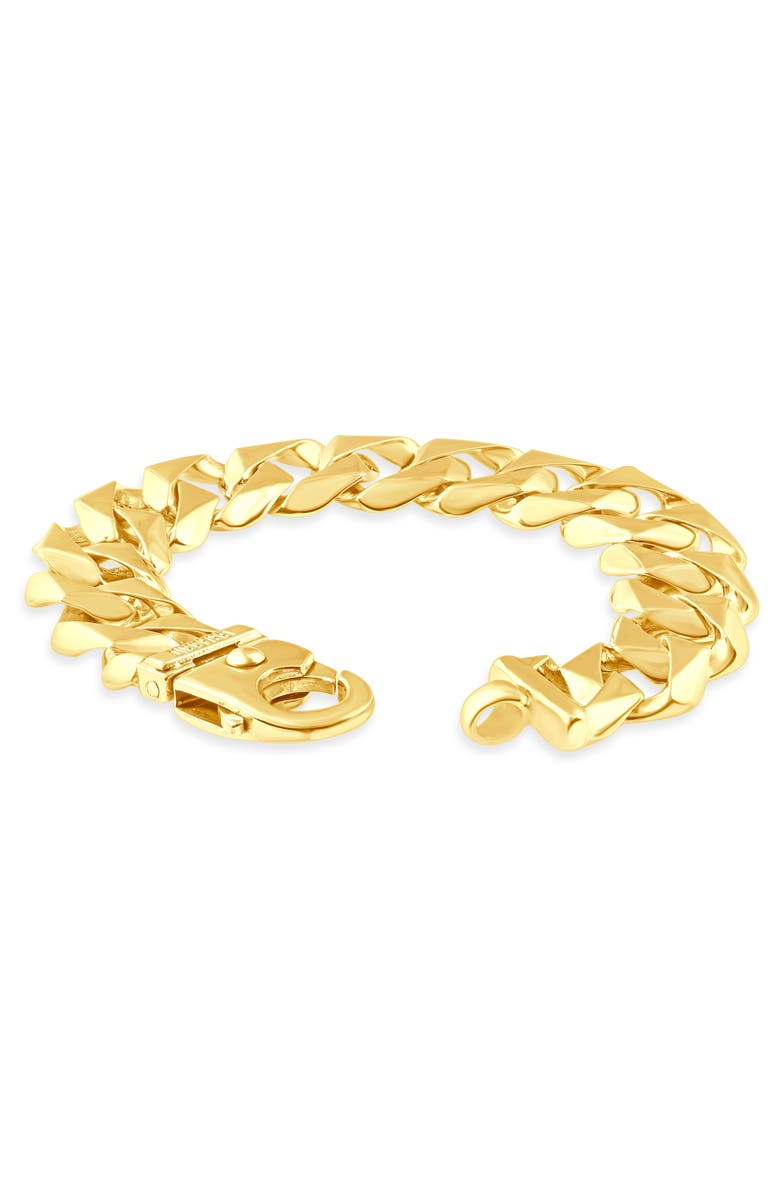 Bliss Diamond Men's Heavy 119g Solid 14k Gold 12mm 9.5" Wide Cuban Link Bracelet, Alternate, color,