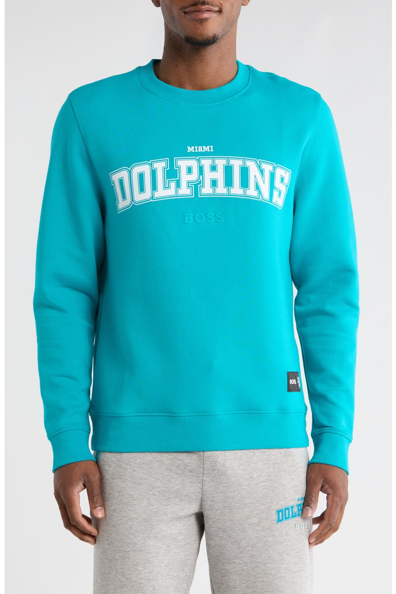 x NFL Miami Dolphins Sweatshirt, Main, color, TEAL