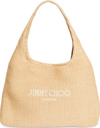 【Jimmy Choo】ビーチ ダイヤモンド HOBO Jimmy Choo Large Beach Diamond Woven Raffia Hobo Bag | Nordstrom