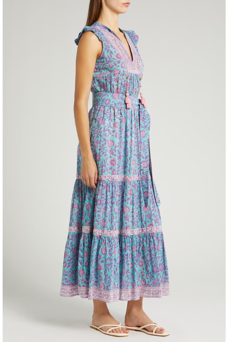 Lola Cover-Up Maxi Dress, Alternate, color, TEAL MULTI