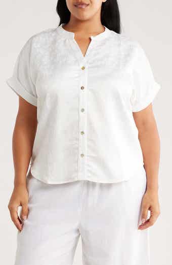 Jacquard Short Sleeve Button-Up Shirt