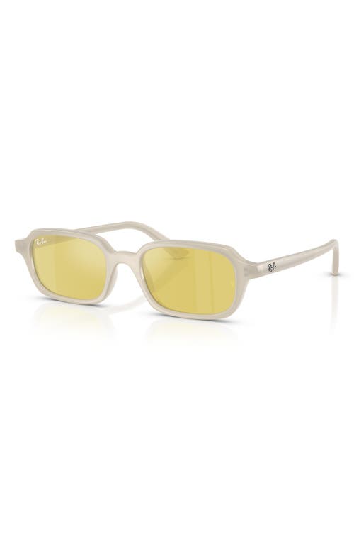 Ray Ban Ray-ban 52mm Mirrored Pillow Sunglasses In White