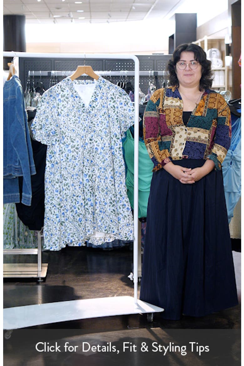 Kara Hilo Floral Tile Print Cotton Shift Dress video