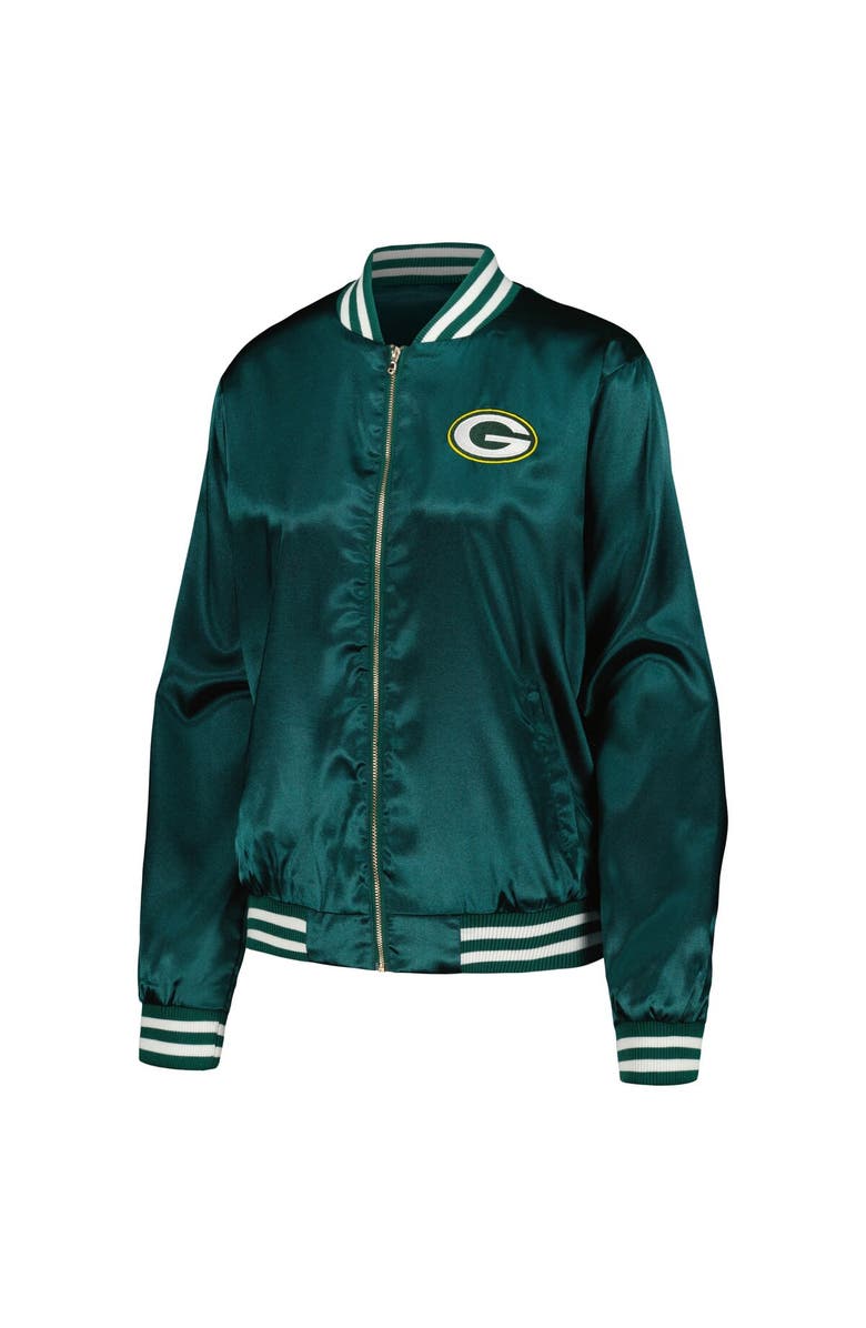 CUCE Women's Cuce  Green Green Bay Packers Rhinestone Full-Zip Varsity Jacket, Alternate, color, 