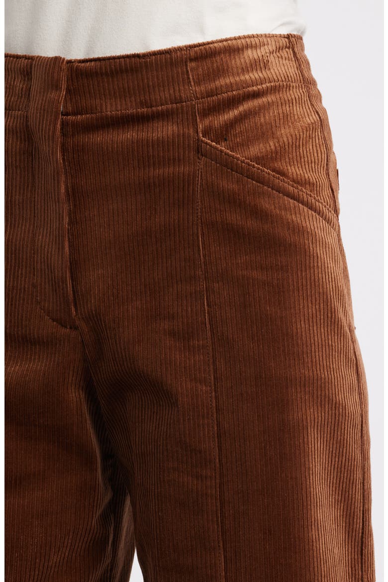 Front Seam Cotton Blend Corduroy Pants, Alternate, color, CARAMEL