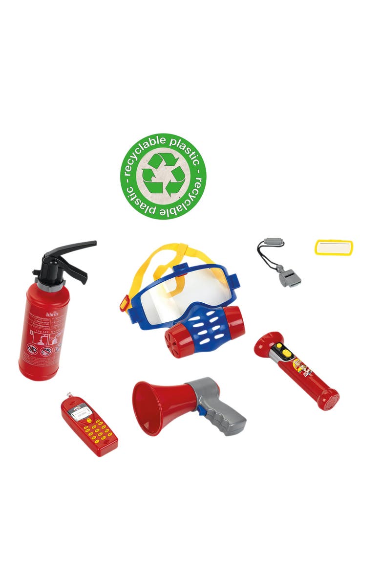 Theo Klein Firefighter Henry Kids Pretend Play Fireman Play Set, Alternate, color, Multicolored