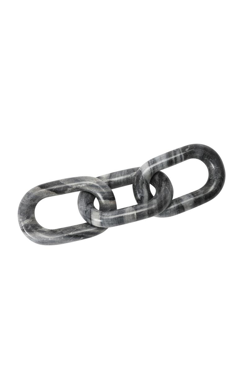 Storied Home Decorative Marble Chain, Variegated Grey Tones, Main, color, Grey