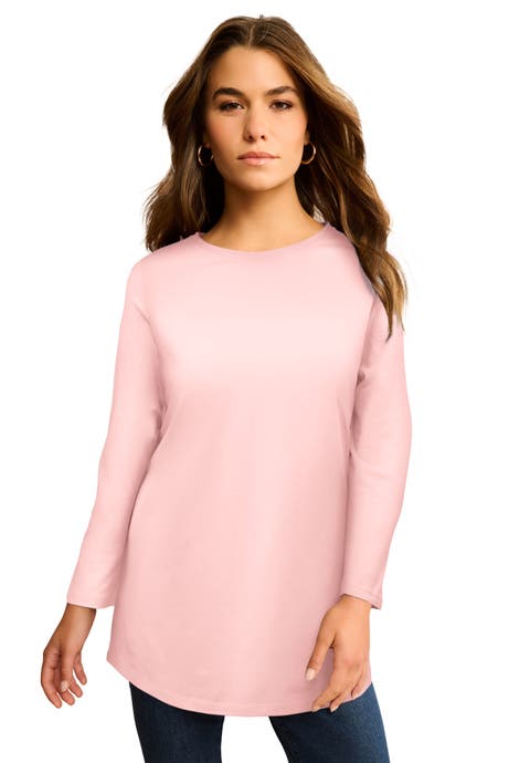Plus Size Ultimate Cotton Crewneck Long Sleeve Tee (plus)
