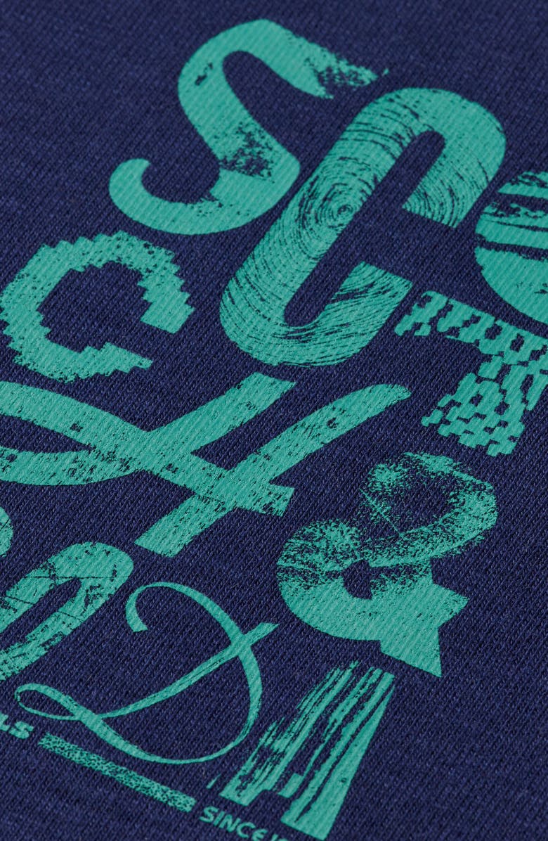 Scotch & Soda Logo Graphic Crewneck Sweatshirt, Alternate, color, Peacoat