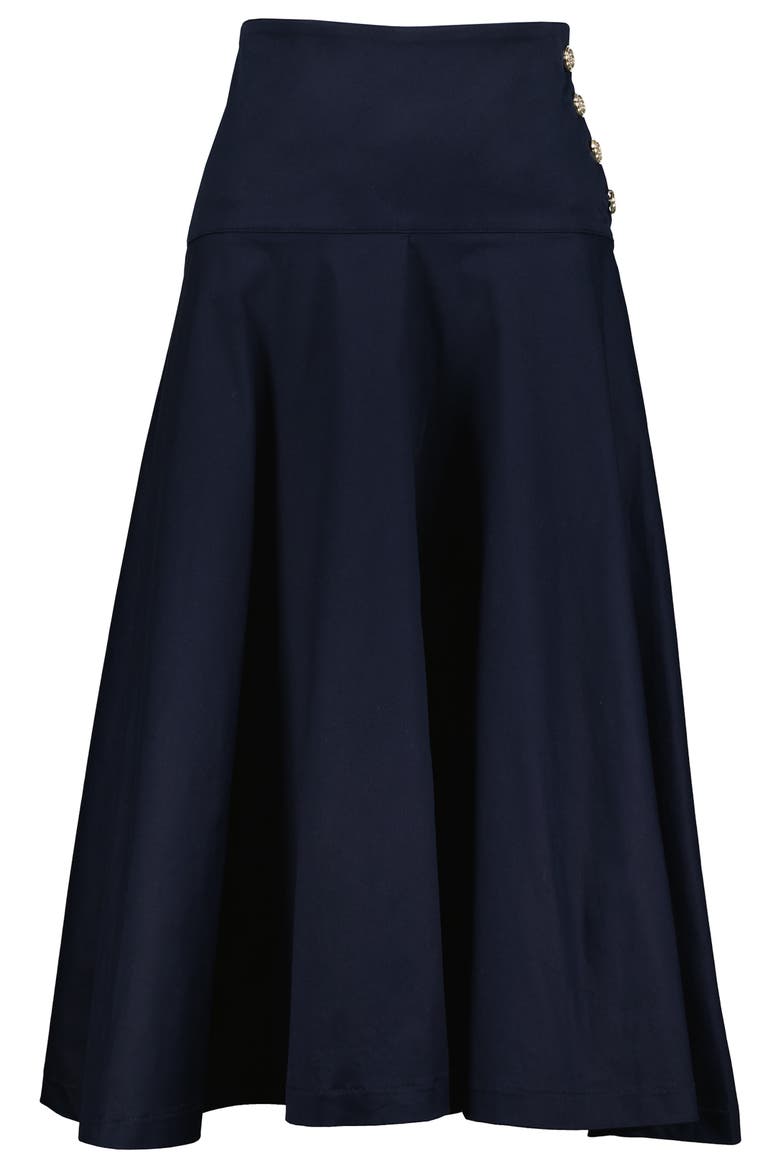 Kayla Midi Skirt, Alternate, color, Indigo