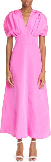 Robe De Soirée Lela Rose En Soie Violette - Taille 4 (US) - Longueur Genou - Sans Manches - Neuf Avec étiquettes