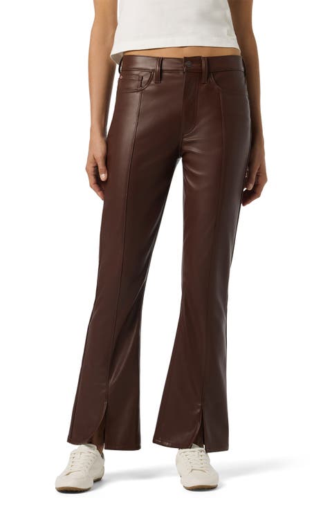 Blair Faux Leather High Waist Flare Pants