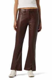 Blair Faux Leather High Waist Flare Pants