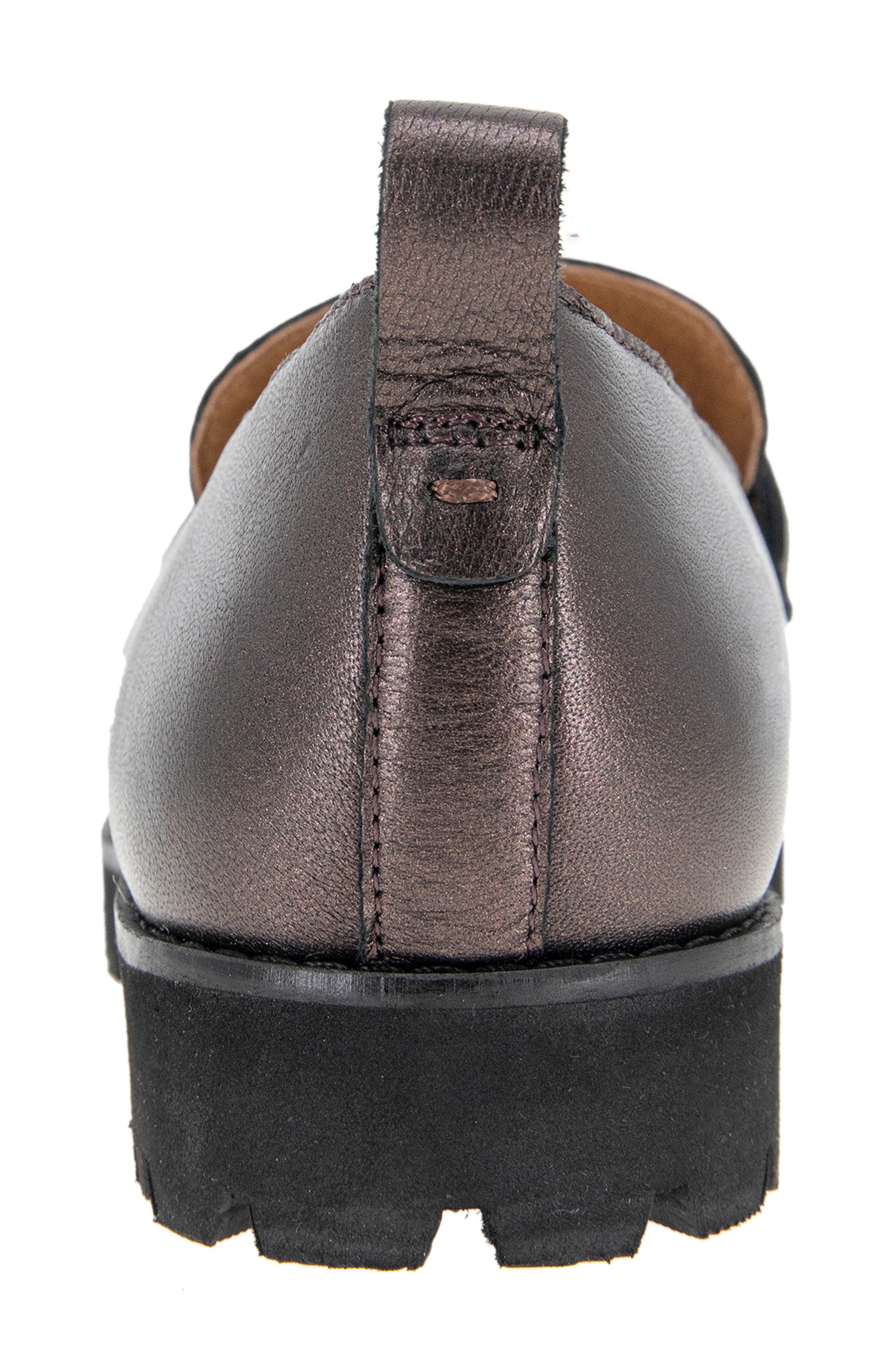 Gentle Souls Eugene Lug Sole Loafer, Alternate, color, Bronze Leather