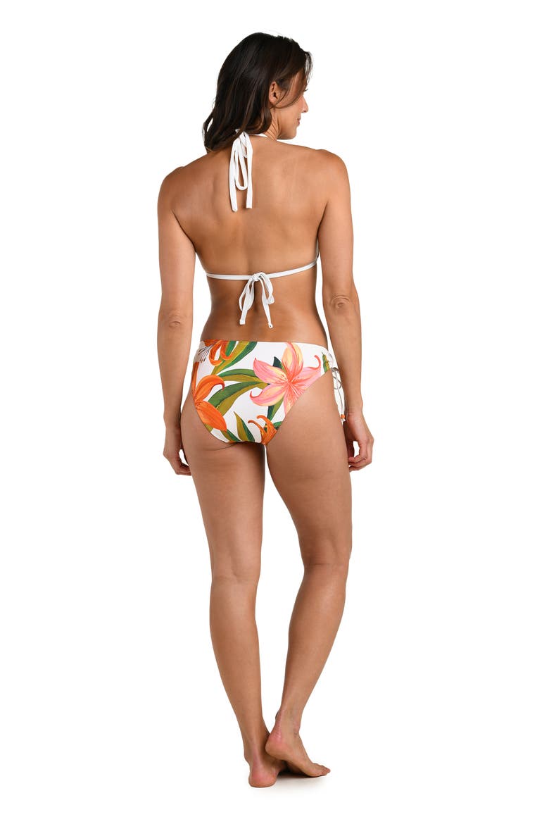 Jungle Blossoms Halter Bikini Top, Alternate, color, IVORY MULTI