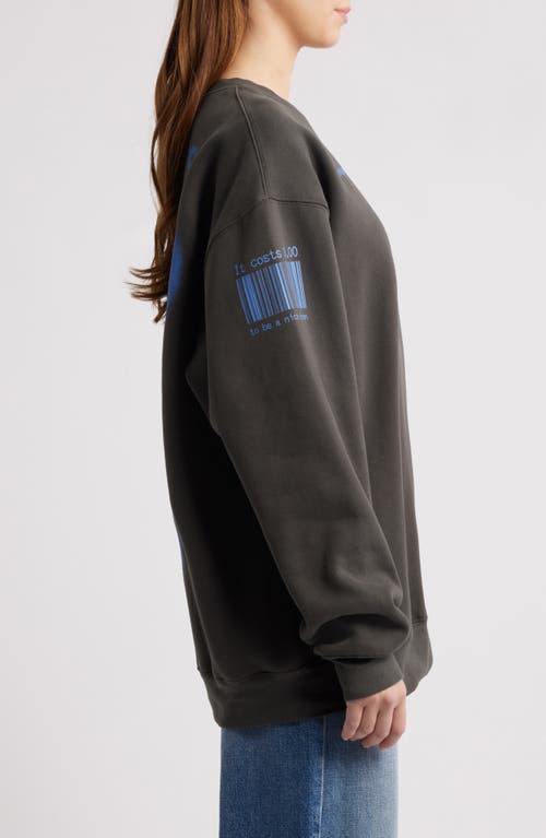 The Mayfair Group It Cost Zero Oversize Graphic Sweatshirt