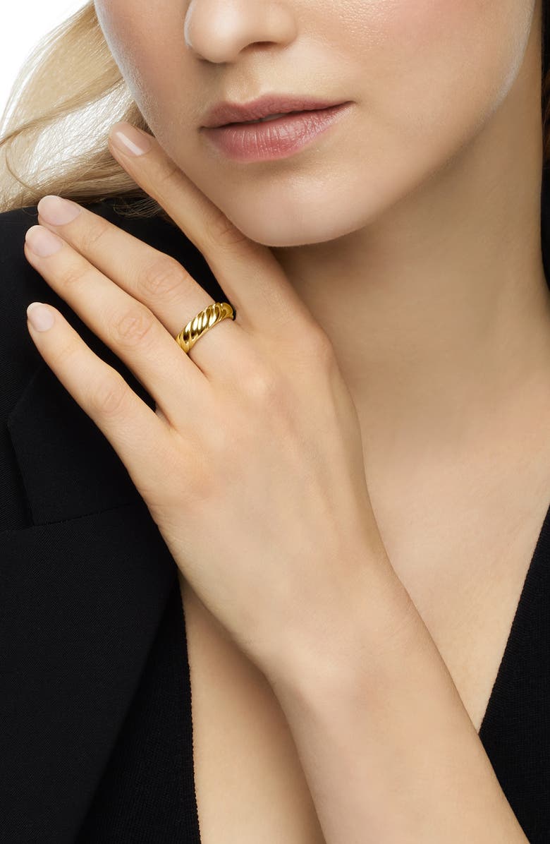 David Yurman Sculpted Cable Band Ring in 18K Yellow Gold, Alternate, color, 18K Yellow Gold