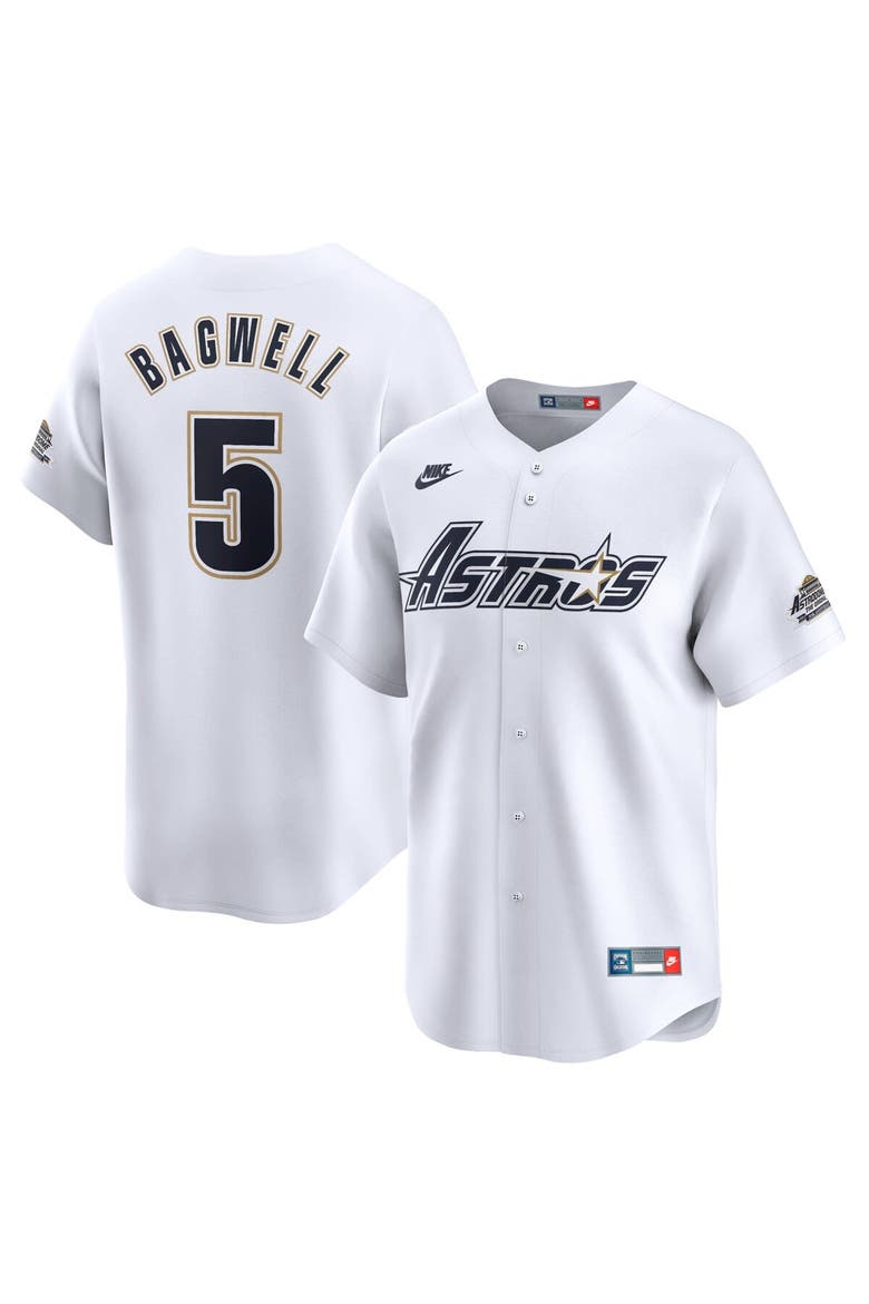 Men's Nike Jeff Bagwell White Houston Astros Throwback Cooperstown