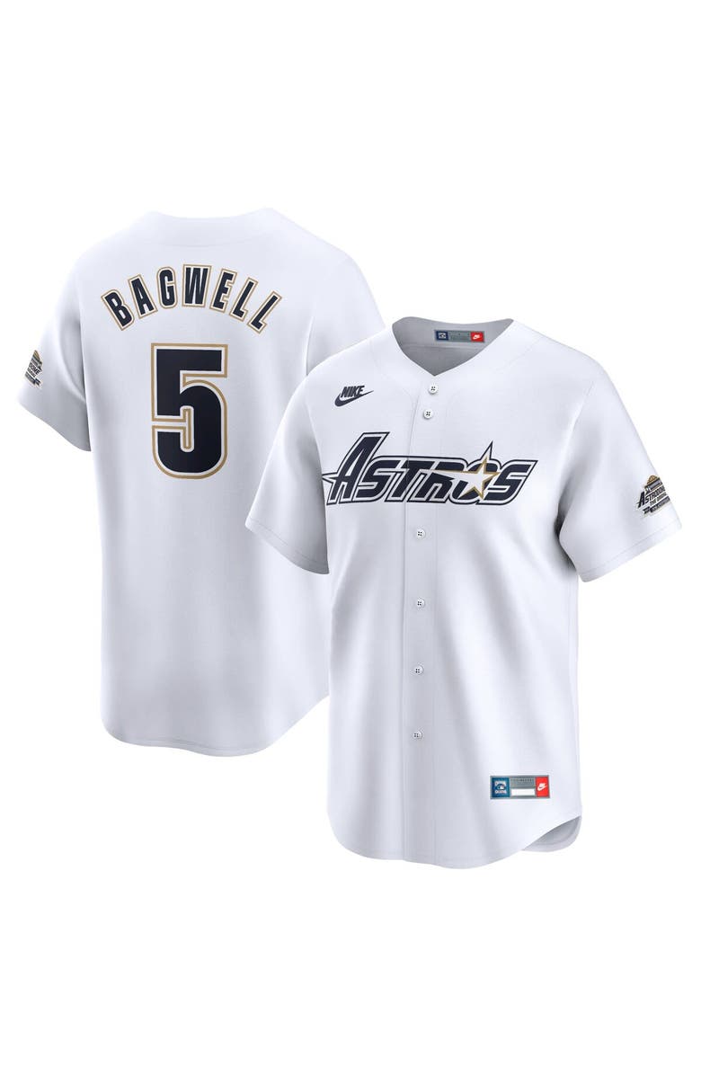 Nike Men's Nike Jeff Bagwell White Houston Astros Throwback Cooperstown Collection Limited Jersey, Alternate, color, White
