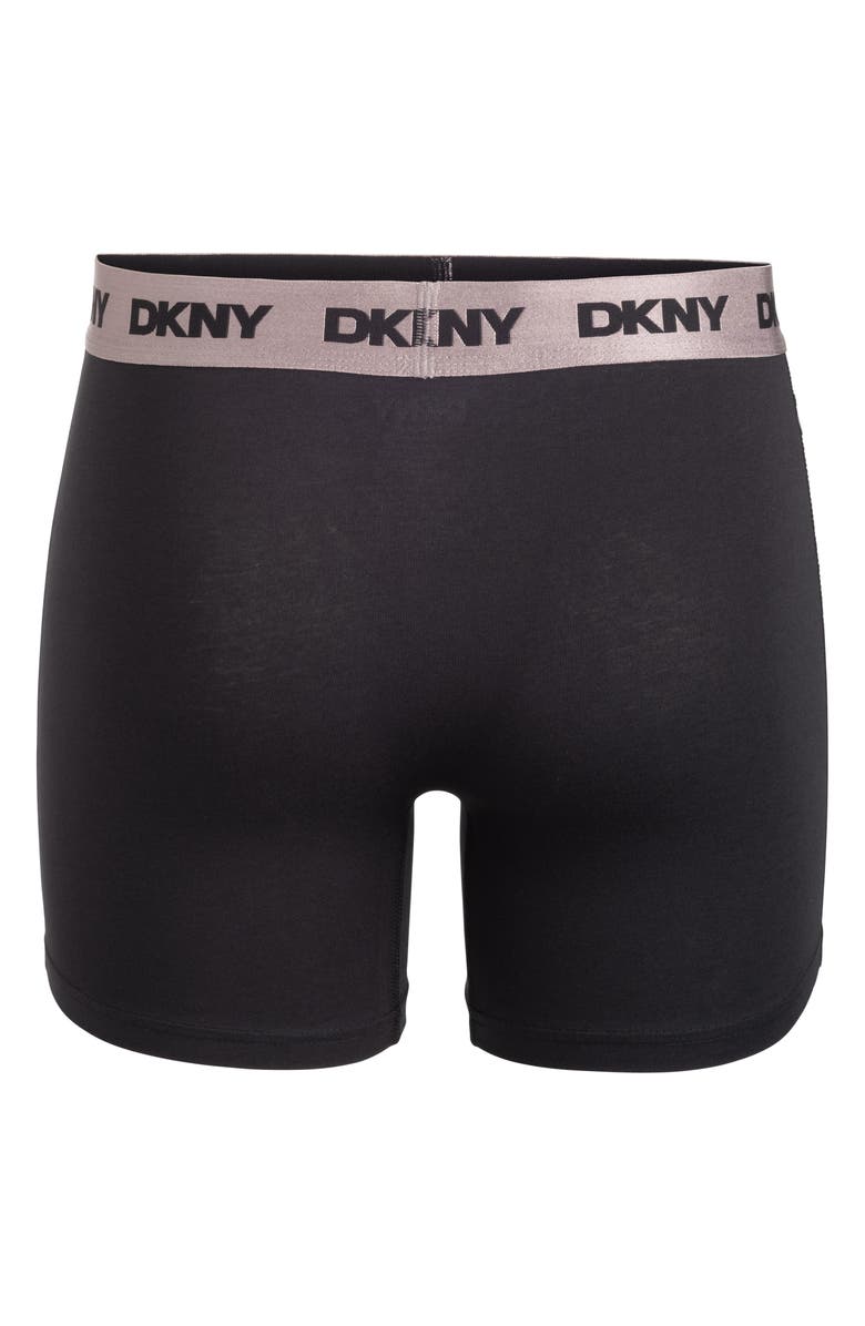DKNY Pack of 4 Boxer Briefs, Alternate, color, Black/Black/Black/Black