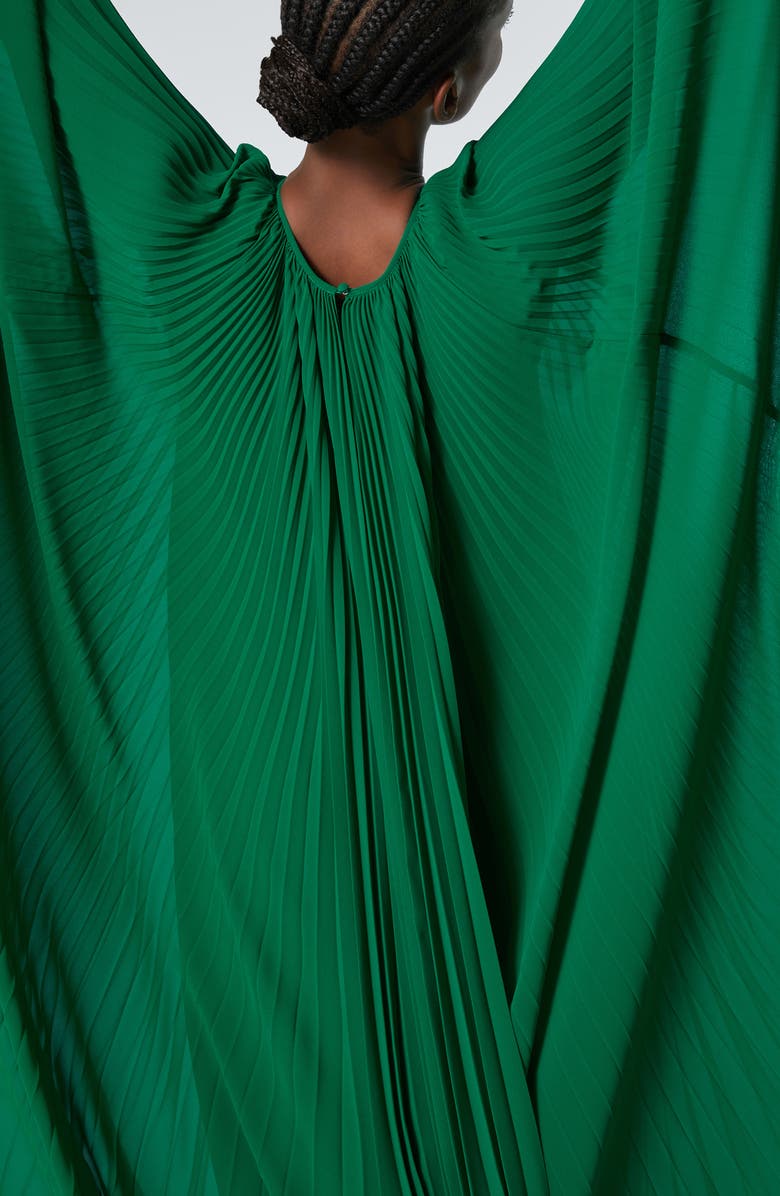 Marina Rinaldi Battage Pleated Long Sleeve Dress, Alternate, color, 