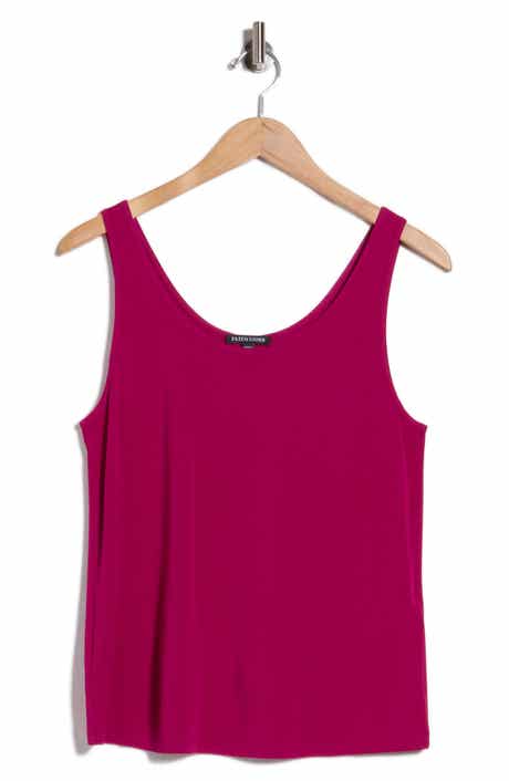 Slim Fit Scoop Neck Silk Tank
