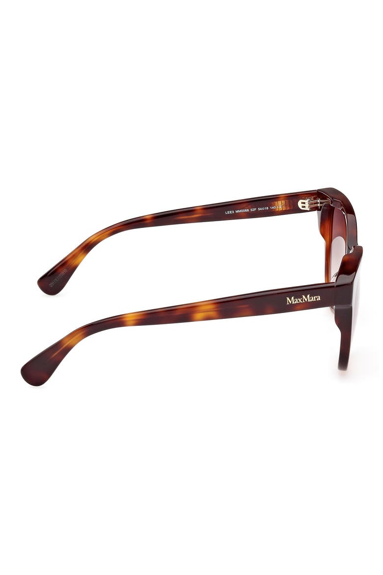 54mm Gradient Geometric Sunglasses, Alternate, color, DARK HAVANA / GRADIENT BROWN