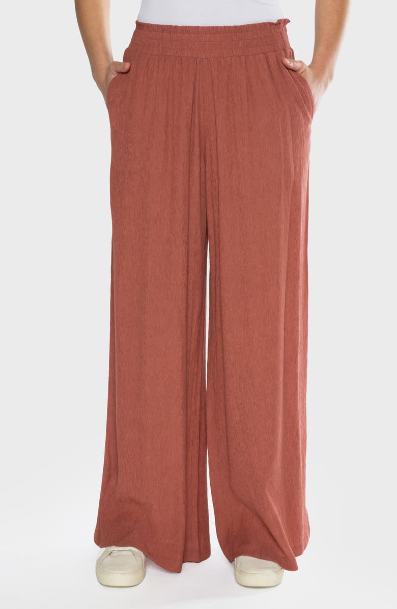 matty m. Cannon Wide Leg Pants, Main, color, Rust