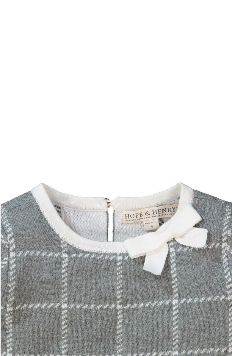 Hope & Henry Baby Girls' Organic Bow Sweater Dress, Infant, Alternate, color, 