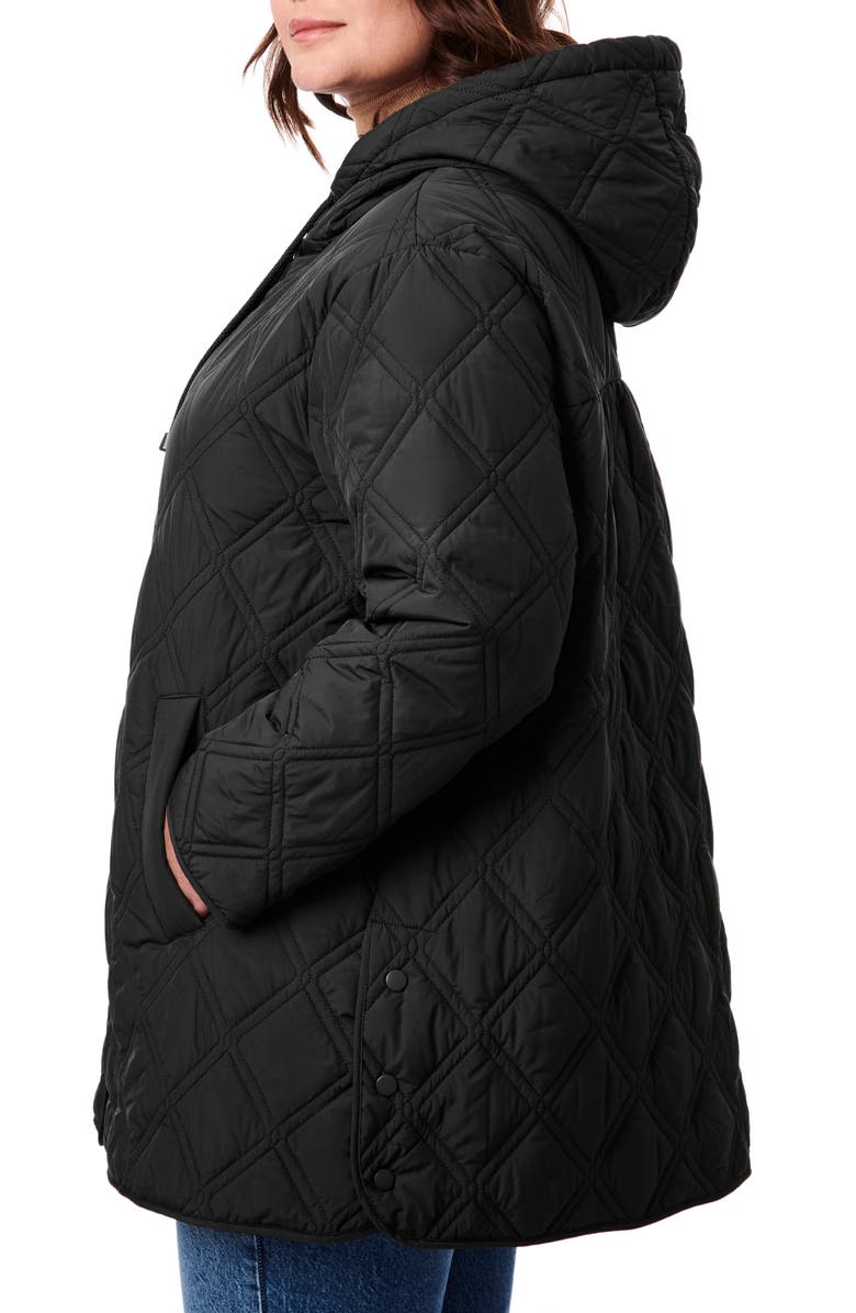 Bernardo Quilted Hooded Jacket, Alternate, color, 