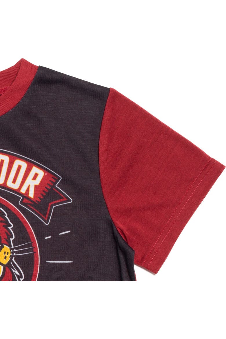 Gryffindor Pajama Shirt and Shorts Set, Alternate, color, Charcoal Red Plaid