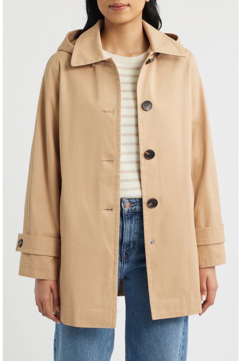 Hooded Raincoat, Main, color, SAND