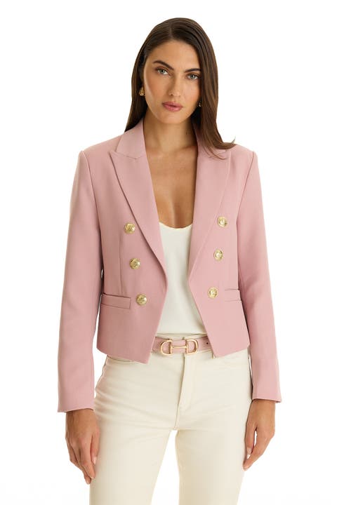 Gabrielle Double Breasted Tweed Blazer
