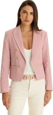 The Noli Shop Gabrielle Tweed Double Breasted Blazer