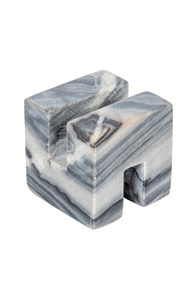 Storied Home Contemporary Marble Cookbook Stand, Main, color, Grey