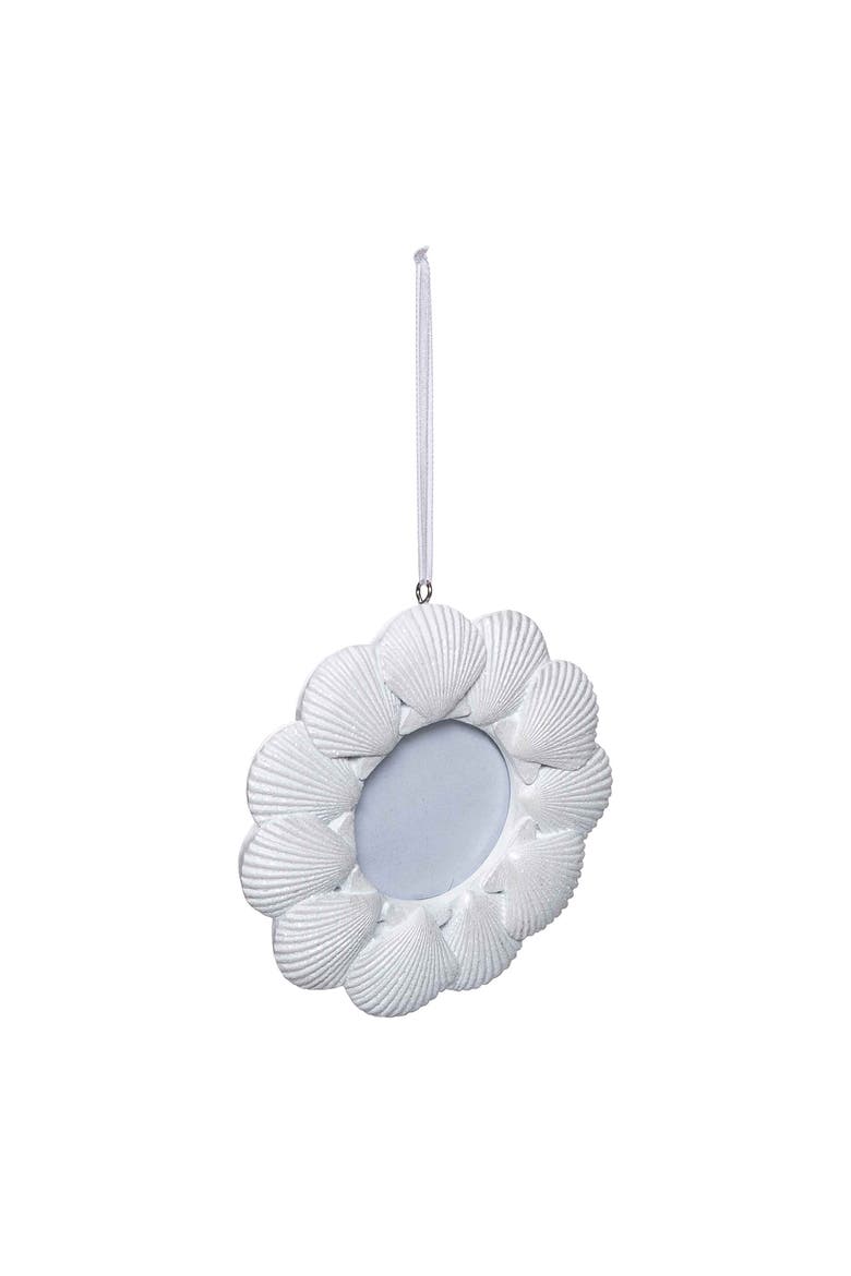 Shell Frame Tree Ornament, Alternate, color, White
