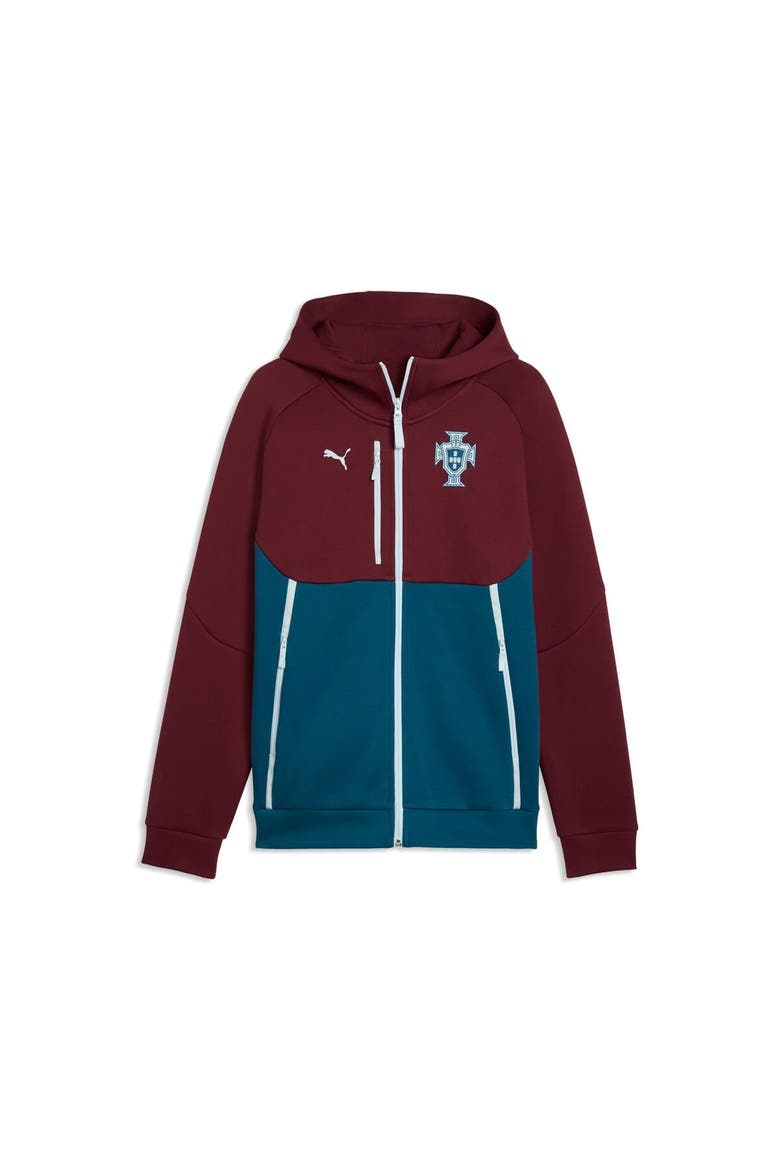 Men's Puma Maroon Portugal National Team PumaTech Full-Zip Hoodie, Alternate, color, Maroon